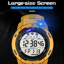 SYNOKE 9811 Luminous Large Screen Outdoor Running Student Watch(Yellow)