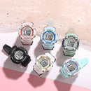 SYNOKE 9810 Multifunctional Luminous Waterproof Student Sports Watch(Pink)
