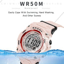 SYNOKE 9810 Multifunctional Luminous Waterproof Student Sports Watch(Smog Blue)