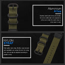 SYNOKE 9619C Nylon Canvas Strap Three-Ring Buckle Vintage Electronic Luminous Watch(Green)