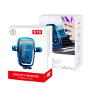 S19 15W Gravity Car Phone Wireless Charging Stand(Blue)