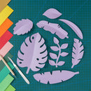 Paper-cut Leaf Ornaments Photography Props(Light Purple)