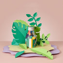 Paper-cut Leaf Ornaments Photography Props(Parrot Green)