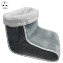 Plug-in High-top Electric Foot Warmer Heated Foot Warmer Boots UK Plug 240V(Dark Gray)