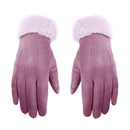 WST-01 Fleece Warm Gloves Autumn and Winter Touchscreen Cycling Gloves(Purple)