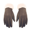 WST-01 Fleece Warm Gloves Autumn and Winter Touchscreen Cycling Gloves(Khaki)