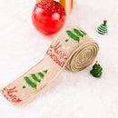2 PCS 5m x 6cm Christmas Imitation Hemp Ribbon Gift Decoration Ribbon(D-Christmas Tree)