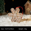 RRW130 Christmas Decorative Christmas Tree Resin Pendant Party Decorations(Snow)