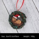 RRW130 Christmas Decorative Christmas Tree Resin Pendant Party Decorations(Hedgehog)