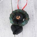 RRW130 Christmas Decorative Christmas Tree Resin Pendant Party Decorations(Black Bear)