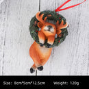 RRW130 Christmas Decorative Christmas Tree Resin Pendant Party Decorations(Reindeer A)