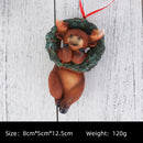 RRW130 Christmas Decorative Christmas Tree Resin Pendant Party Decorations(Reindeer B)