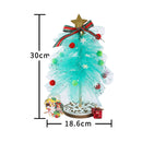 Net Yarn Luminous Christmas Tree Kindergarten Educational Toys, Style: Warm Light (Blue)