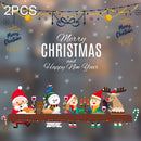 2PCS HY012 Christmas Window Dressing Electrostatic Window Stickers