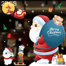 2PCS HY41 Christmas Window Dressing Electrostatic Window Stickers