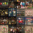 2PCS HY44 Christmas Window Dressing Electrostatic Window Stickers