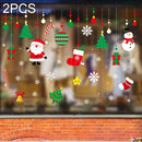 2PCS HY62 Christmas Window Dressing Electrostatic Window Stickers