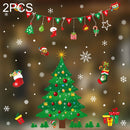 2PCS HY64 Christmas Window Dressing Electrostatic Window Stickers