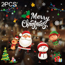 2PCS HY70 Christmas Window Dressing Electrostatic Window Stickers