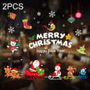2PCS HY91 Christmas Window Dressing Electrostatic Window Stickers