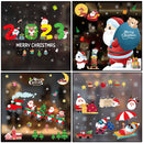2PCS HY98 Christmas Window Dressing Electrostatic Window Stickers