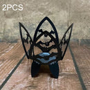 2PCS Halloween Iron Art Folding Candlestick Layout Ornaments(Bat)