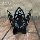 2PCS Halloween Iron Art Folding Candlestick Layout Ornaments(Ghost)