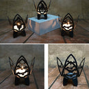2PCS Halloween Iron Art Folding Candlestick Layout Ornaments(Bat)