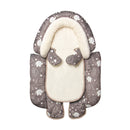 Winter and Summer Baby Stroller Pad Neck Protector Removable Sleeping Pad(Coffee)