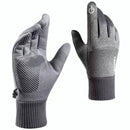 1 Pair With Velvet Waterproof Outdoor Cycling Cold and Wind-proof Warm Gloves, Size: One Size(Gray)