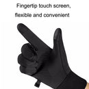 1 Pair With Velvet Waterproof Outdoor Cycling Cold and Wind-proof Warm Gloves, Size: One Size(Gray)