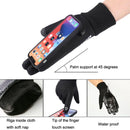 1 Pair With Velvet Waterproof Outdoor Cycling Cold and Wind-proof Warm Gloves, Size: One Size(Gray)