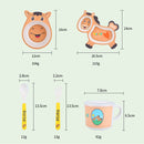 HY-033 Bamboo Fiber Children Tableware Set Baby Compartment Dinner Plate(Pony)