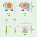 HY-033 Bamboo Fiber Children Tableware Set Baby Compartment Dinner Plate(Elephant)