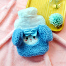 Cartoon Plush Insert Hand Water-Filled Hot Water Bag(Blue)