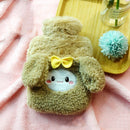 Cartoon Plush Insert Hand Water-Filled Hot Water Bag(Brown)