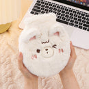 Cute Cartoon Plush Hot Water Bags Large Capacity Hand Warmers(Beige)