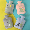PVC Water Injection Hot Water Bag Cloth Hand Warmer, Capacity:1000ml (Pink)