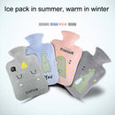 PVC Water Injection Hot Water Bag Cloth Hand Warmer, Capacity:2000ml (Pink)