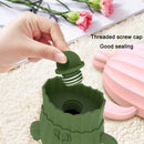 Cute Thickened Warm Silicone Explosion-proof Water-filled Hot Water Bag(Green)