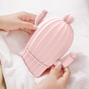 Cute Thickened Warm Silicone Explosion-proof Water-filled Hot Water Bag(Green)