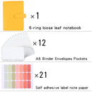 A6 Macaron Notebook PU Loose-leaf Cash Budget Handbook(Gray)