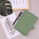 A6 Macaron Notebook PU Loose-leaf Cash Budget Handbook(Black)