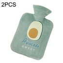 2PCS Winter Hand Warmer Portable Outdoor Student Dormitory Hot Water Bag, Capacity: 250ml(Avocado)