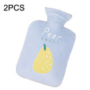 2PCS Winter Hand Warmer Portable Outdoor Student Dormitory Hot Water Bag, Capacity: 2000ml(Pear)