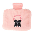 0688 PVC Plush Hand Pluggable Water-filled Hot Water Bags(Pink)
