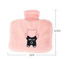 0688 PVC Plush Hand Pluggable Water-filled Hot Water Bags(Pink)