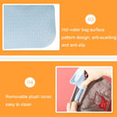 0688 PVC Plush Hand Pluggable Water-filled Hot Water Bags(Coffee Color)