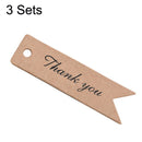 3 Sets Retro Baking Sticker Tag Swallow Tail Bookmark Gift Card, Style: Thand You (Cowhide)
