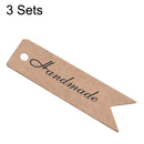 3 Sets Retro Baking Sticker Tag Swallow Tail Bookmark Gift Card, Style: Handmade (Cowhide)